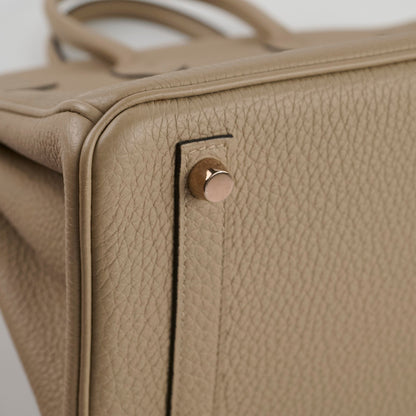 Hermes Birkin 25 Gris Tourterelle Togo C Stamp