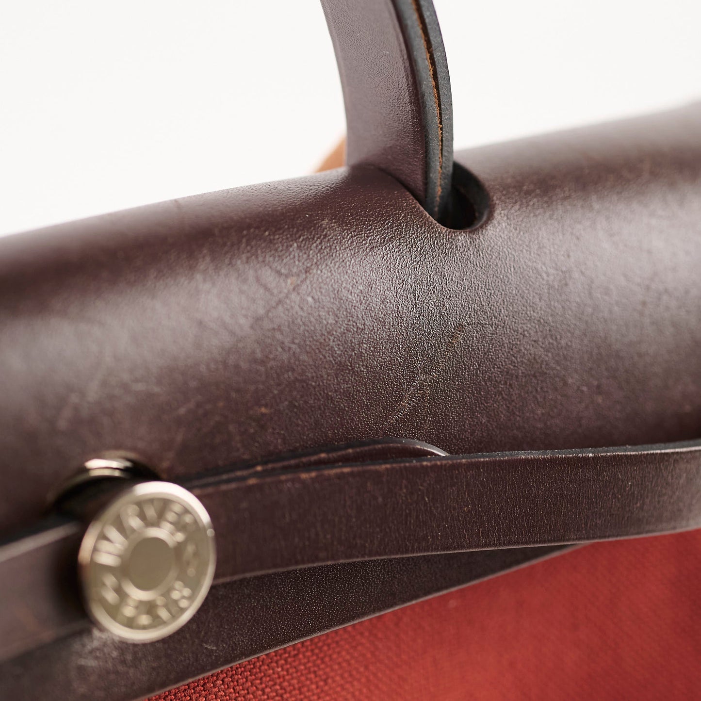 Hermes Herbag 31 PHW Rouge R Square Stamp