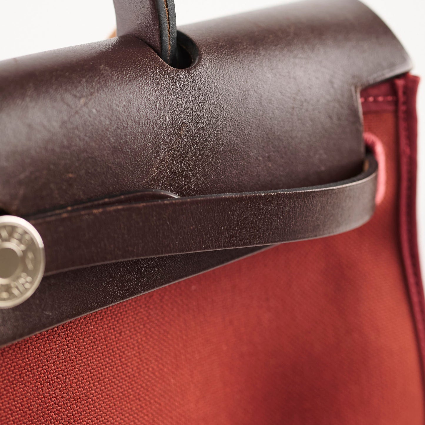 Hermes Herbag 31 PHW Rouge R Square Stamp