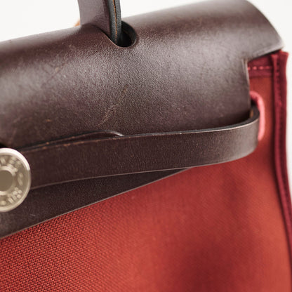 Hermes Herbag 31 PHW Rouge R Square Stamp