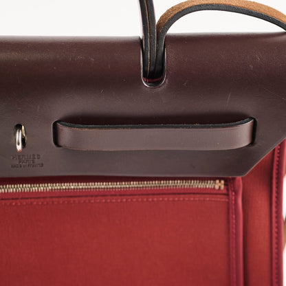 Hermes Herbag 31 PHW Rouge R Square Stamp