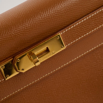 Hermes Kelly 28 Courchevel Gold - Stamp B Square