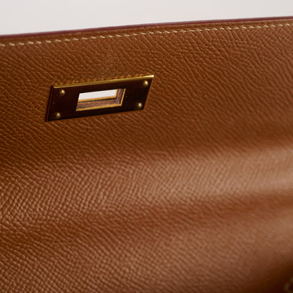 Hermes Kelly 28 Courchevel Gold - Stamp B Square