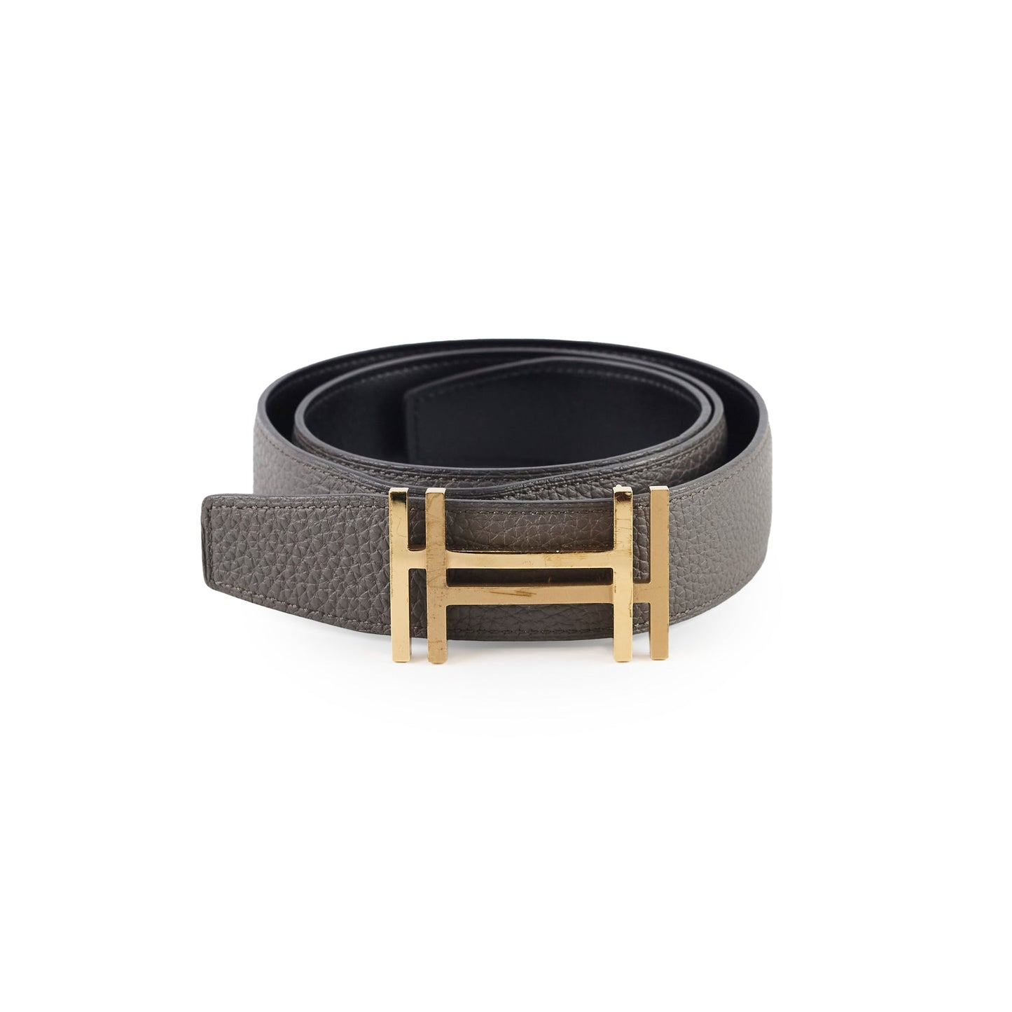 Hermes H au Carre Belt Buckle & Reversible Leather Strap 32mm size 80