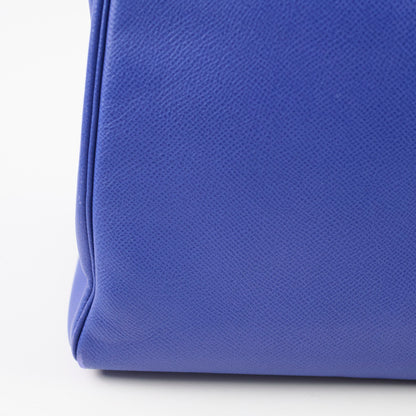 Hermes Kelly 35 Candy Bleu Electrique and Mykonos Epsom Retourne Palladium HW, R in square