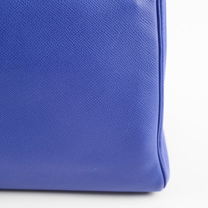 Hermes Kelly 35 Candy Bleu Electrique and Mykonos Epsom Retourne Palladium HW, R in square
