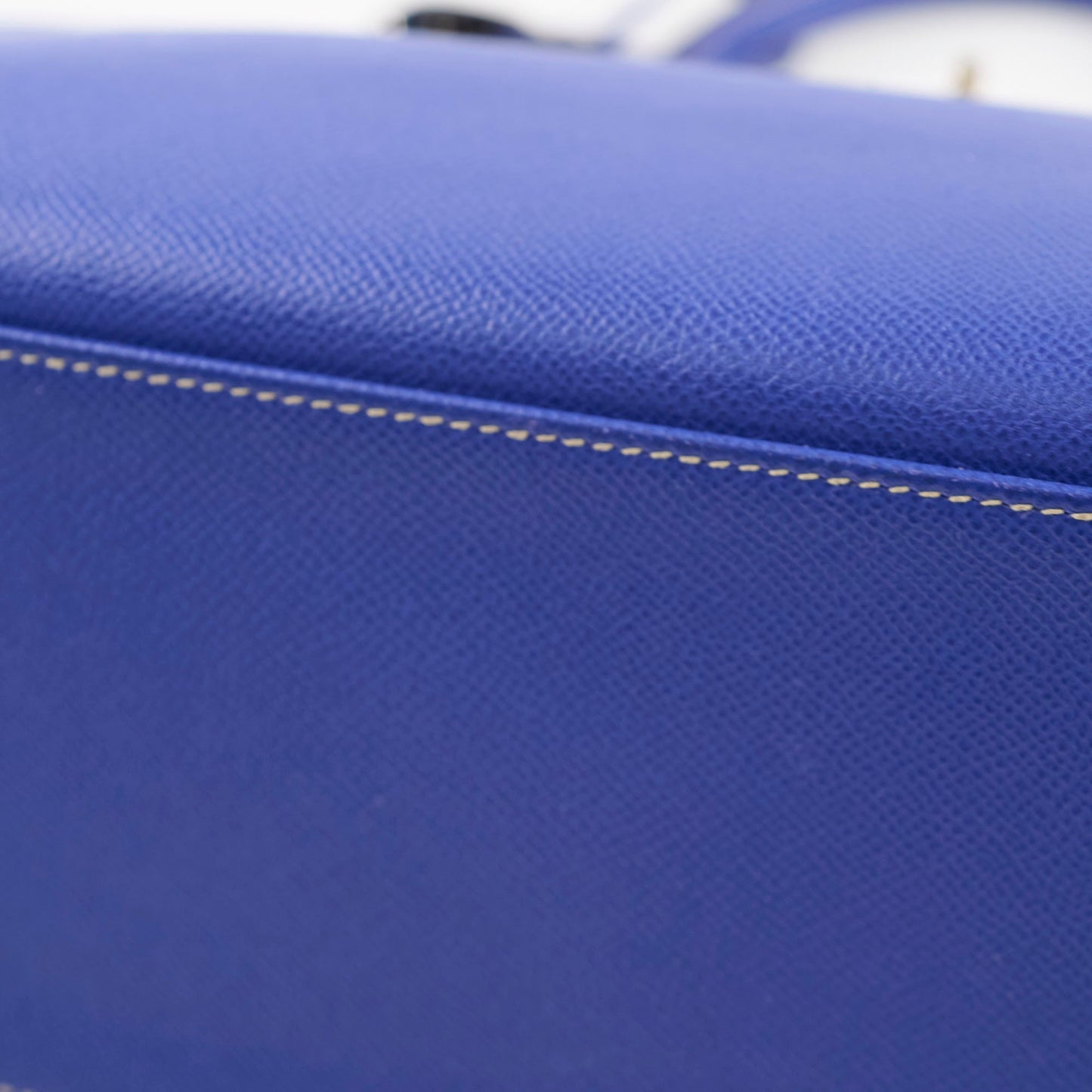 Hermes Kelly 35 Candy Bleu Electrique and Mykonos Epsom Retourne Palladium HW, R in square