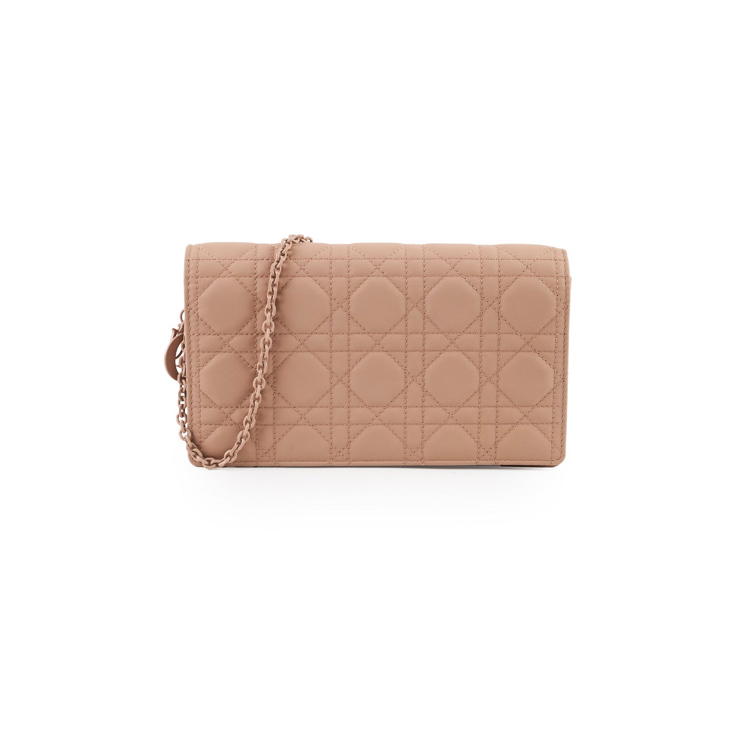 Dior Lady Dior Wallet On Chain WOC Ultra Matte Blush Pink