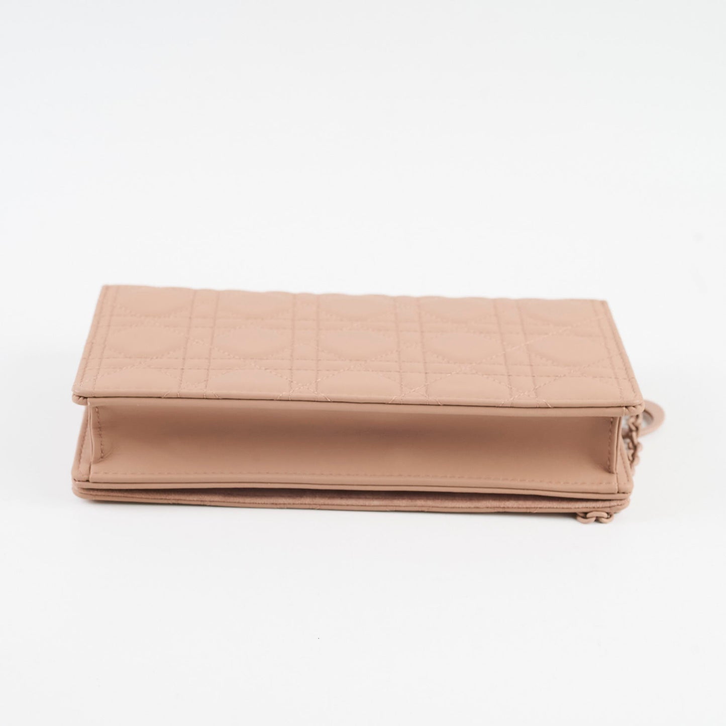 Dior Lady Dior Wallet On Chain WOC Ultra Matte Blush Pink