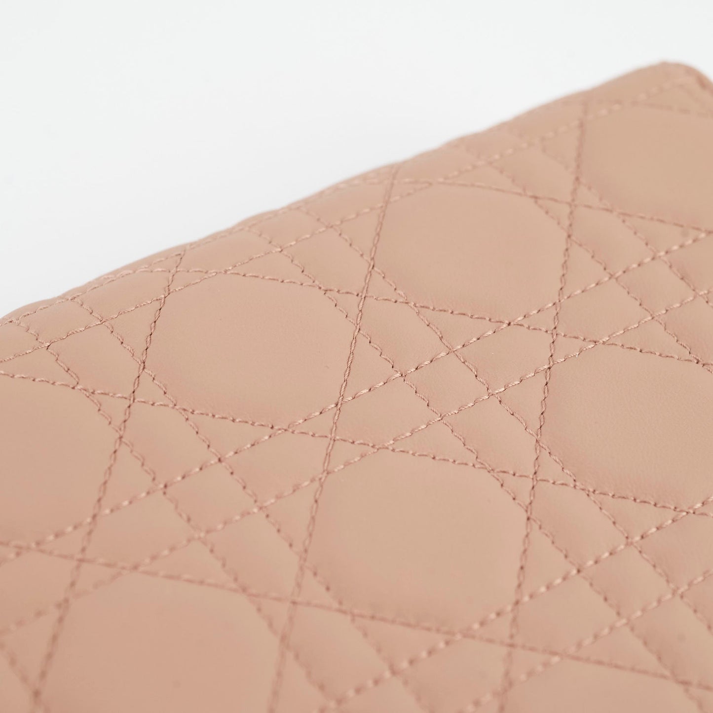 Dior Lady Dior Wallet On Chain WOC Ultra Matte Blush Pink