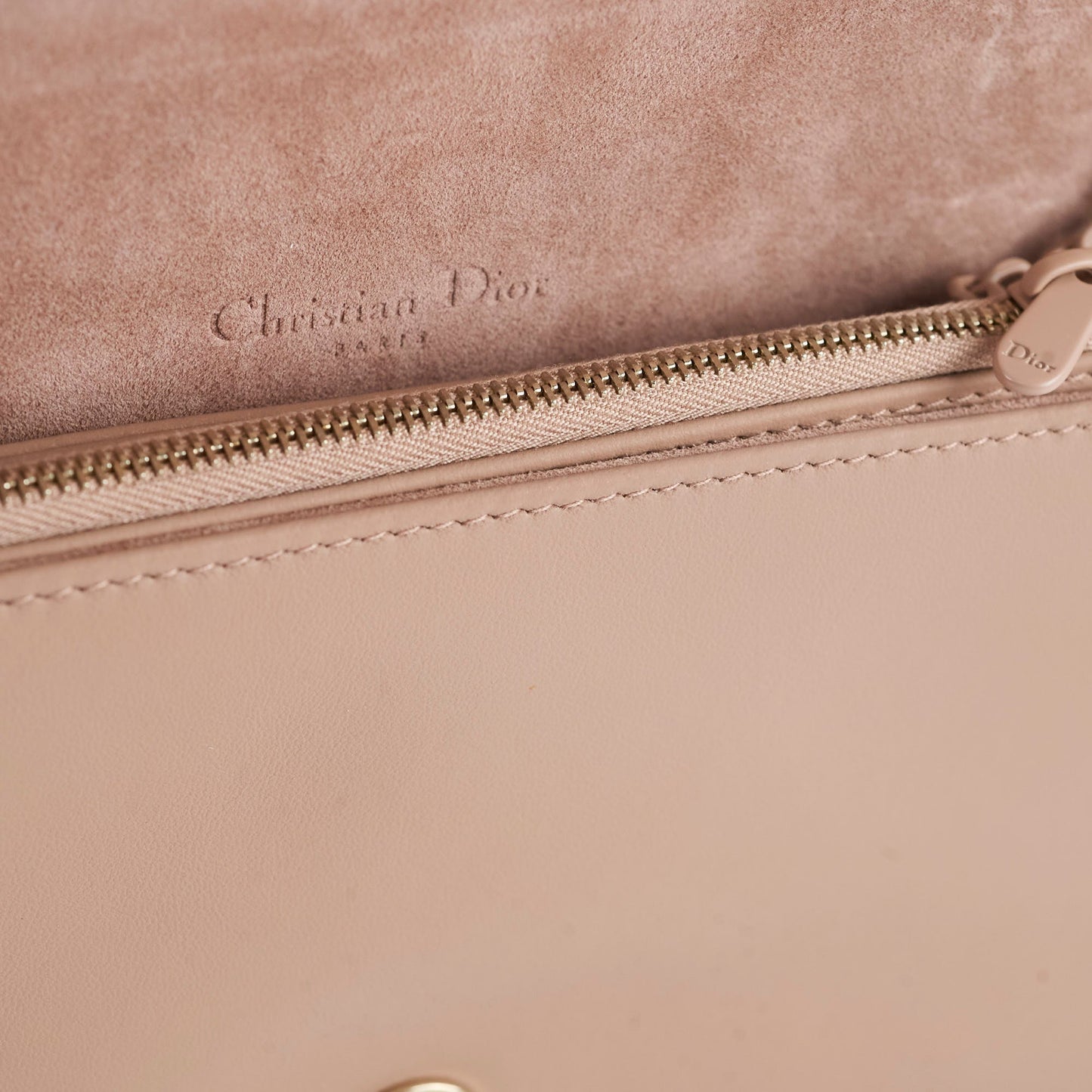 Dior Lady Dior Wallet On Chain WOC Ultra Matte Blush Pink