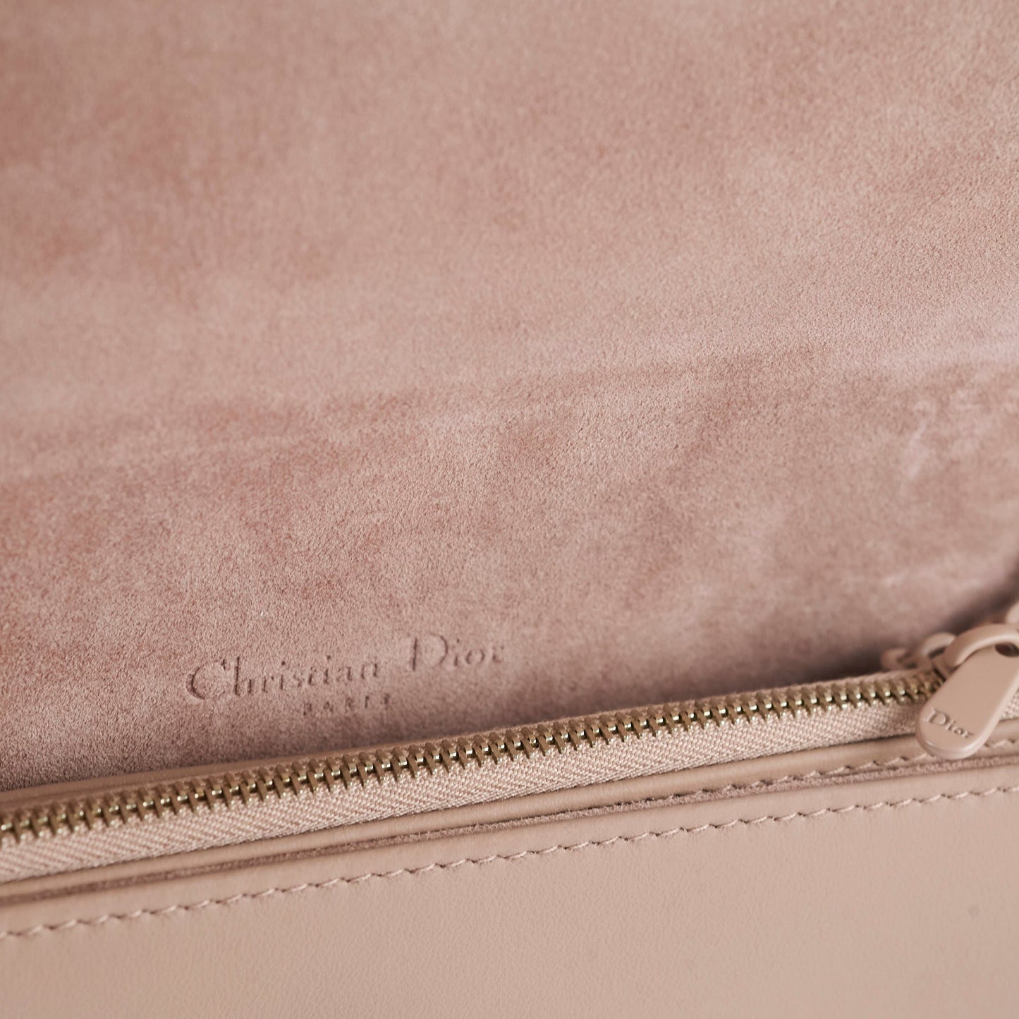 Dior Lady Dior Wallet On Chain WOC Ultra Matte Blush Pink