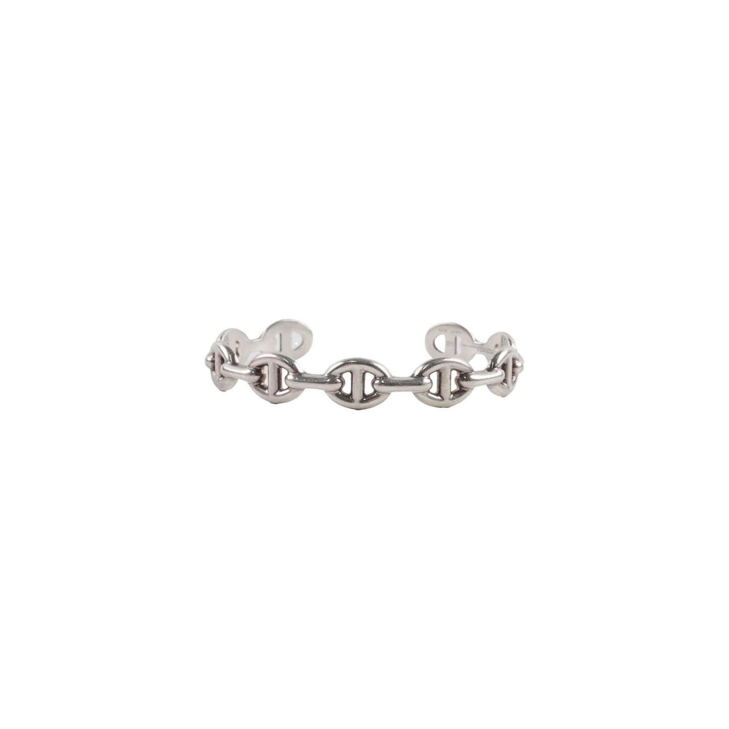 Hermes Sterling Silver Chaine D'ancre Bracelet LG