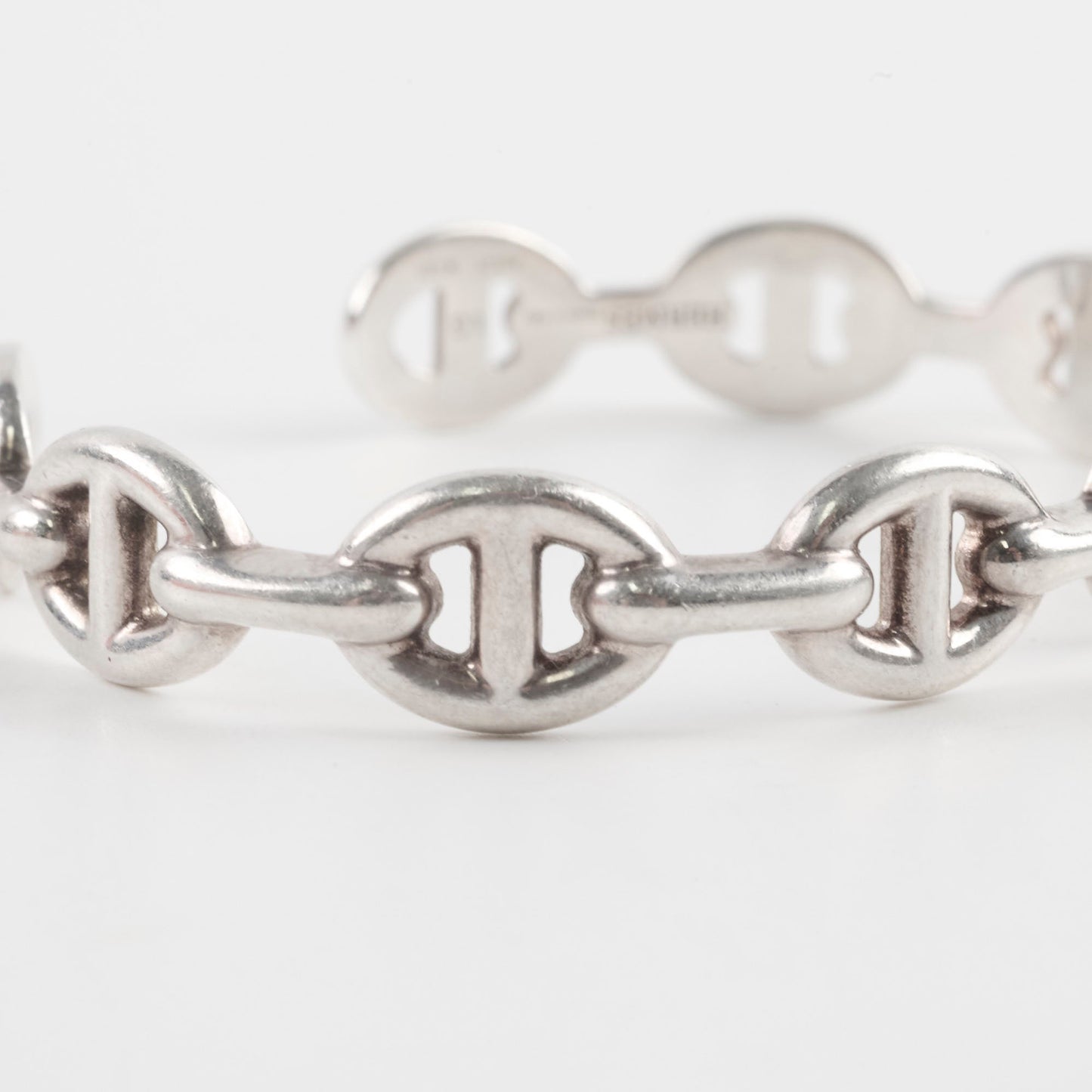Hermes Sterling Silver Chaine D'ancre Bracelet LG