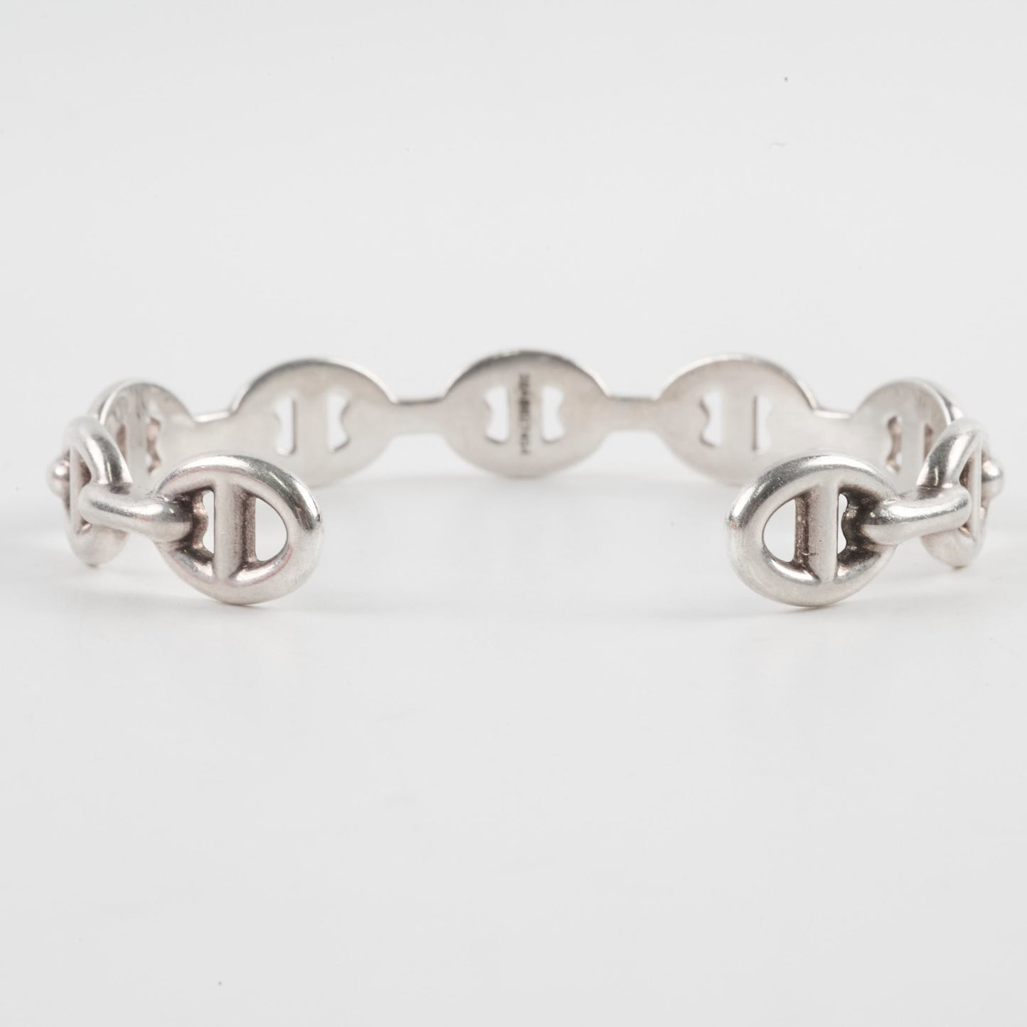 Hermes Sterling Silver Chaine D'ancre Bracelet LG