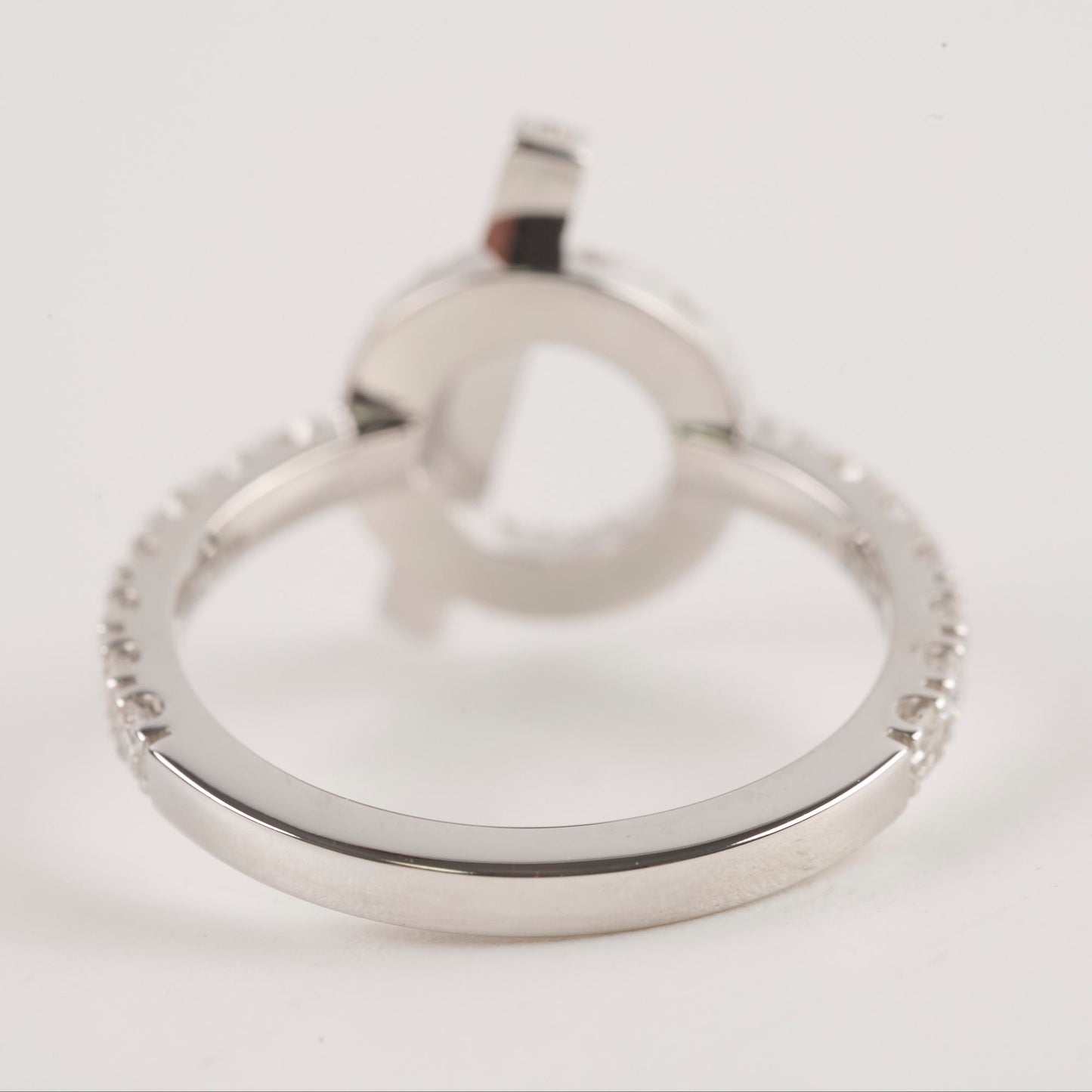 Hermes Finess White Gold with Diamond Ring Size 51