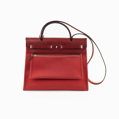 Hermes Herbag Zip 31 Rouge H - T Stamp