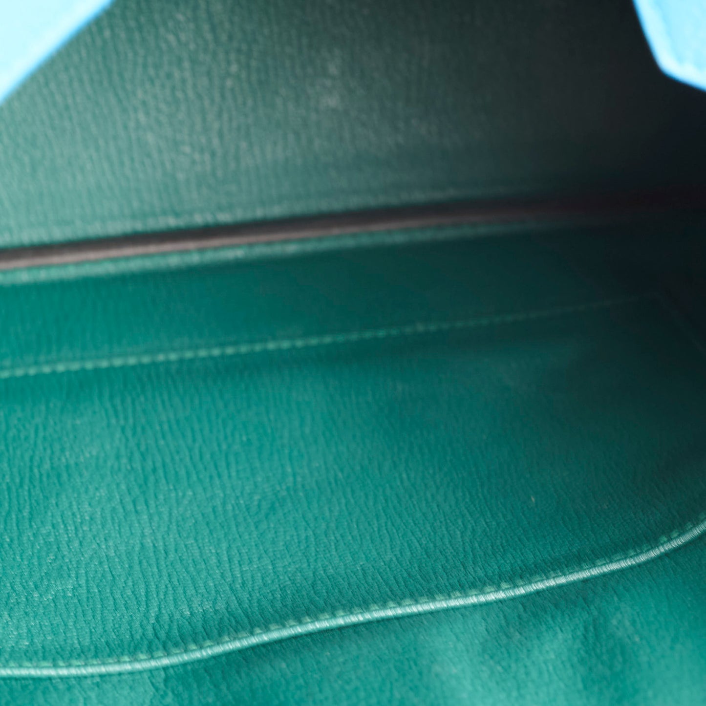 Hermes Birkin 30 Blue Zanzibar/ Malachite Verso Togo Leather PHW A Stamp