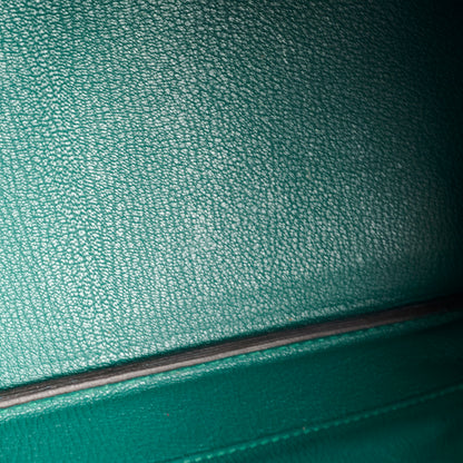 Hermes Birkin 30 Blue Zanzibar/ Malachite Verso Togo Leather PHW A Stamp