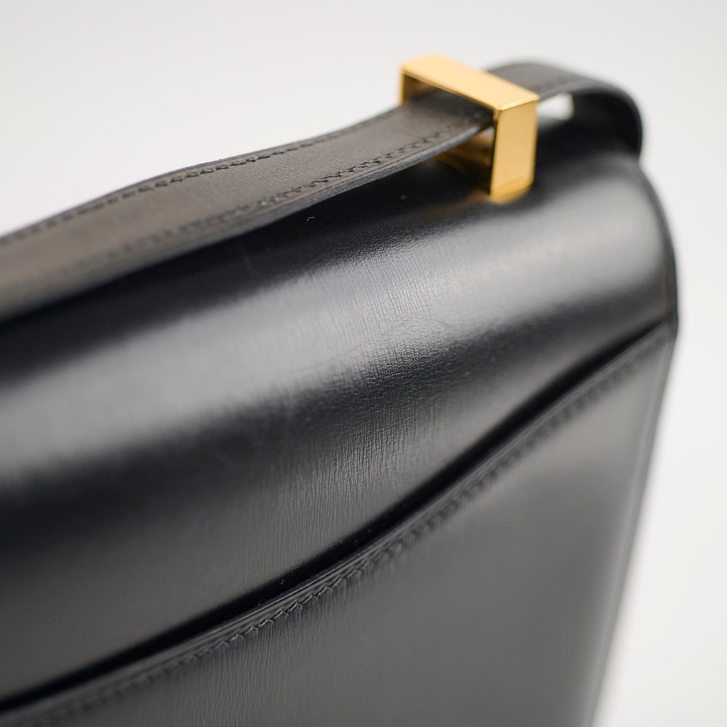Hermes Constance 23 Box Calf Black GHW M in Circle (1983)