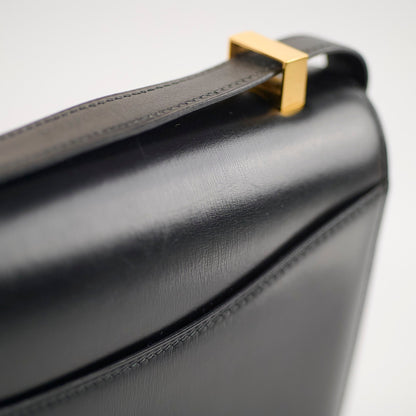 Hermes Constance 23 Box Calf Black GHW M in Circle (1983)
