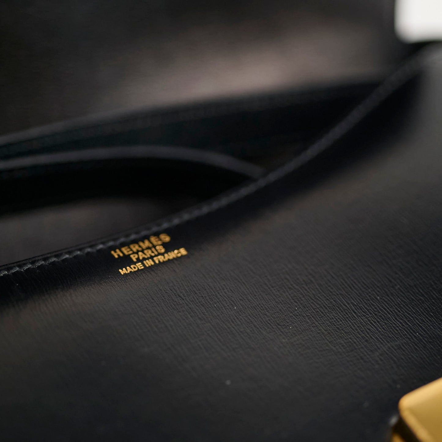 Hermes Constance 23 Box Calf Black GHW M in Circle (1983)