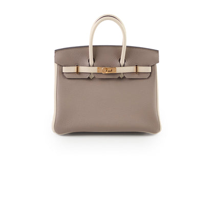 Hermes Birkin 25 Gris Asphalt/ Craie Togo RGHW HSS Special Order Z Stamp