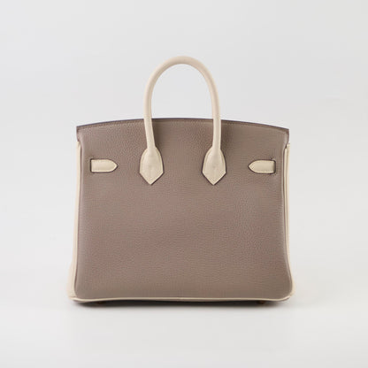 Hermes Birkin 25 Gris Asphalt/ Craie Togo RGHW HSS Special Order Z Stamp