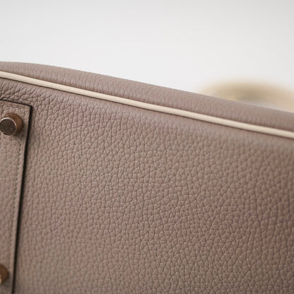 Hermes Birkin 25 Gris Asphalt/ Craie Togo RGHW HSS Special Order Z Stamp