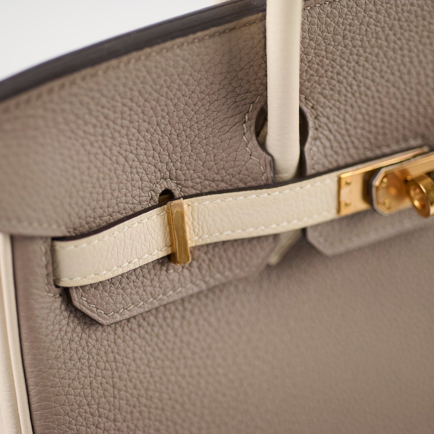 Hermes Birkin 25 Gris Asphalt/ Craie Togo RGHW HSS Special Order Z Stamp