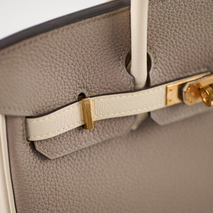 Hermes Birkin 25 Gris Asphalt/ Craie Togo RGHW HSS Special Order Z Stamp