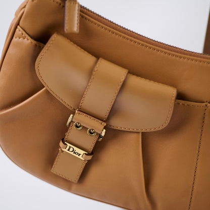 Christian Dior Croissant Shoulder Bag in Tan