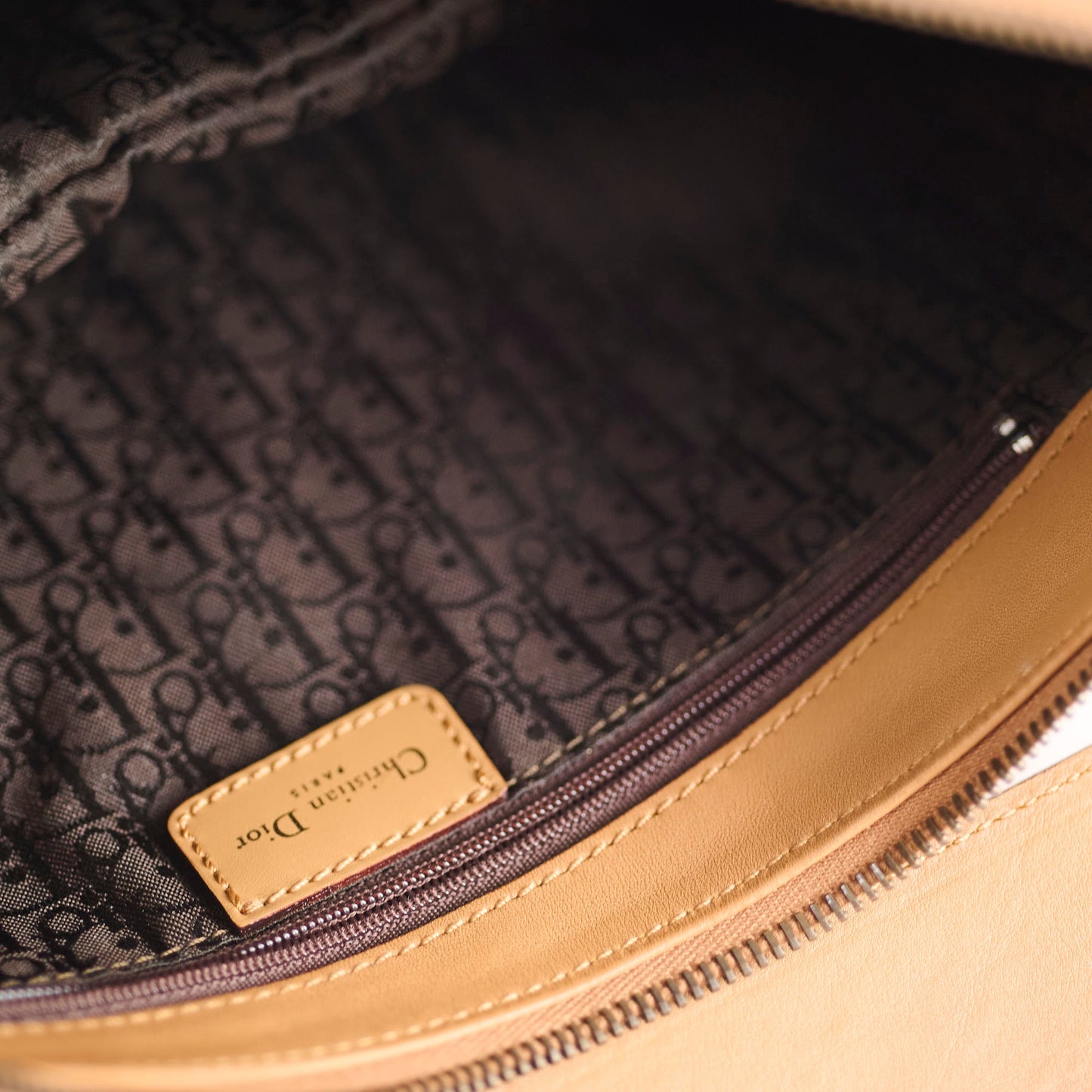 Christian Dior Croissant Shoulder Bag in Tan