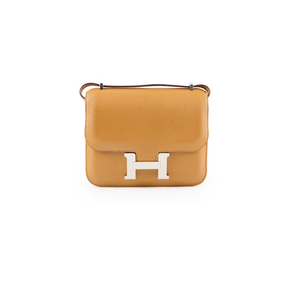 Hermes Mini Constance 18 Cherve Caramel K Stamp 2025