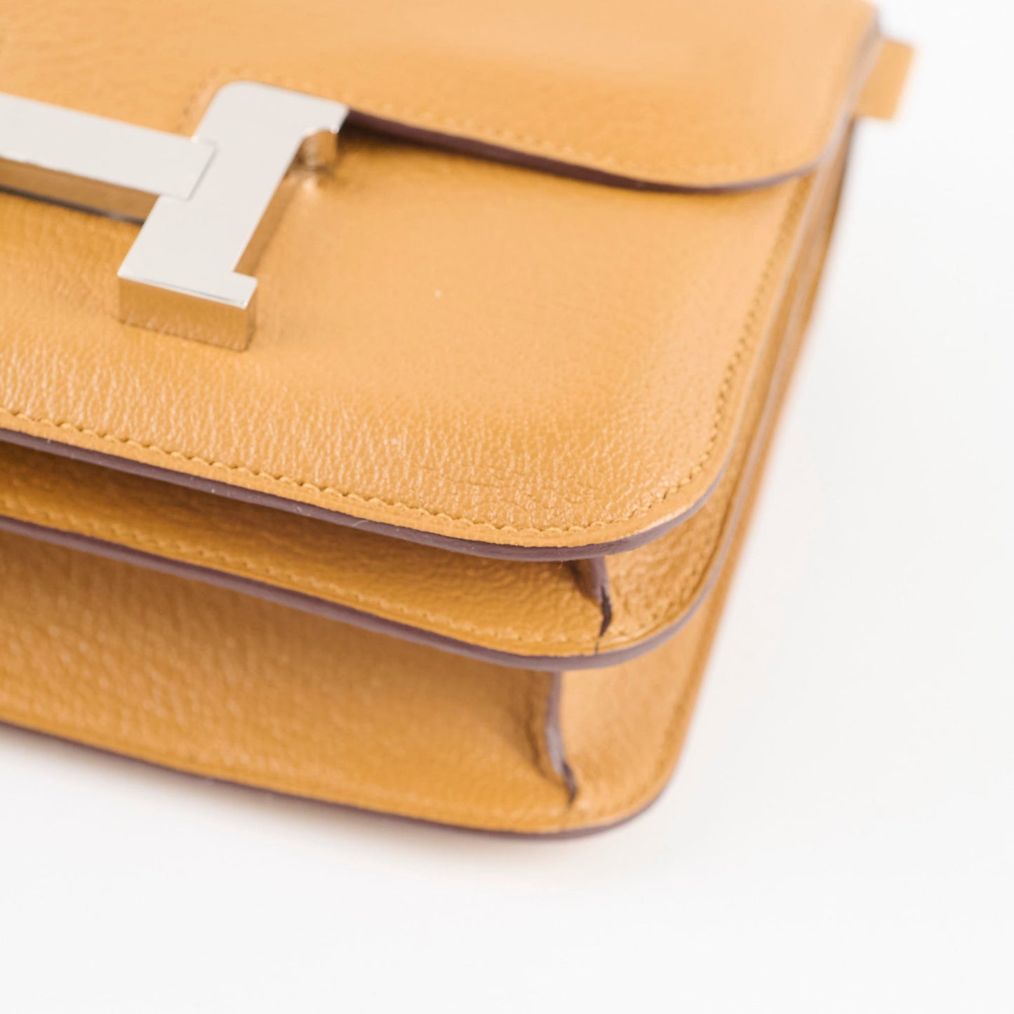 Hermes Mini Constance 18 Cherve Caramel K Stamp 2025