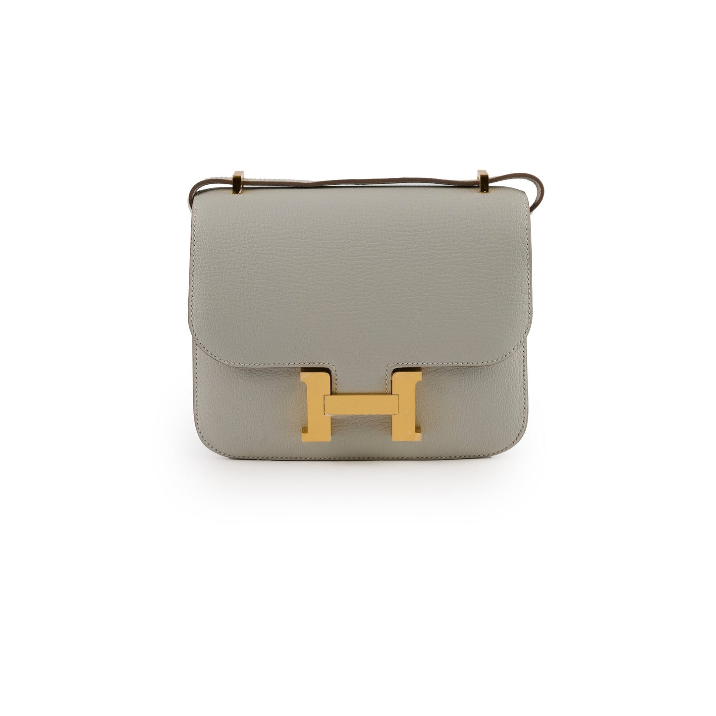 Hermes Mini Constance 18 Gris Perle K Stamp