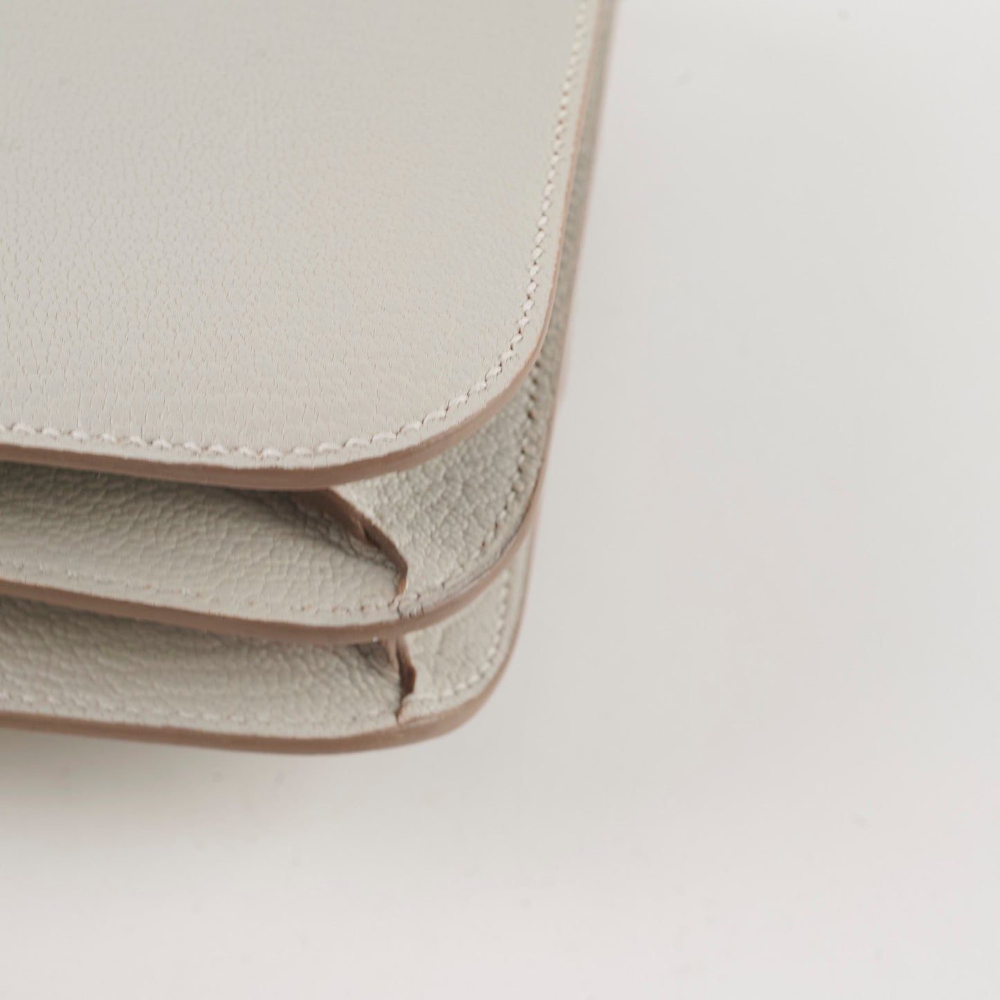 Hermes Mini Constance 18 Gris Perle K Stamp