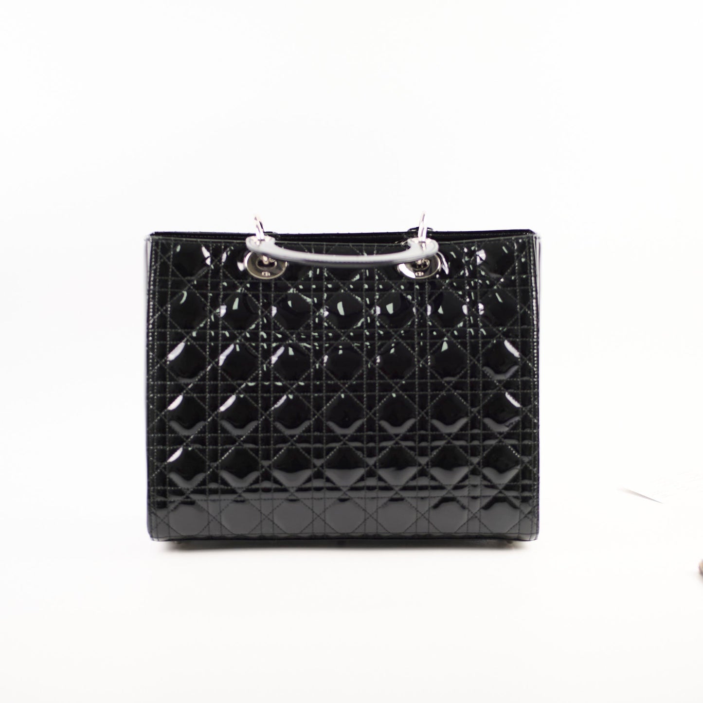 Christian Dior Large Lady Dior Black Patent