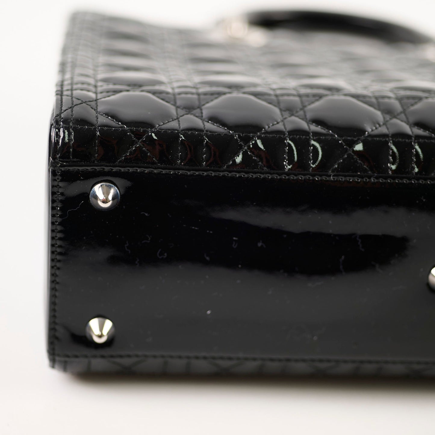 Christian Dior Large Lady Dior Black Patent