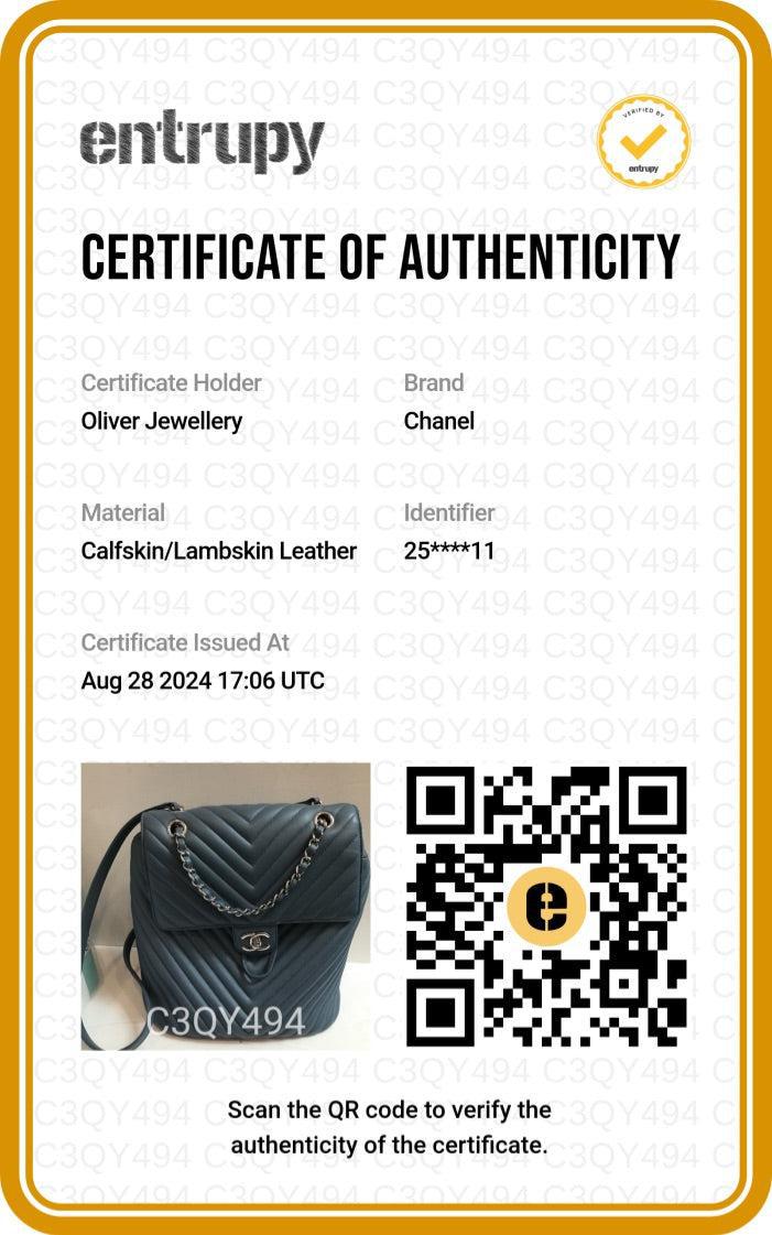 Chanel Blue Chevron Quilted Lambskin Leather Small Urban Spirit Backpack