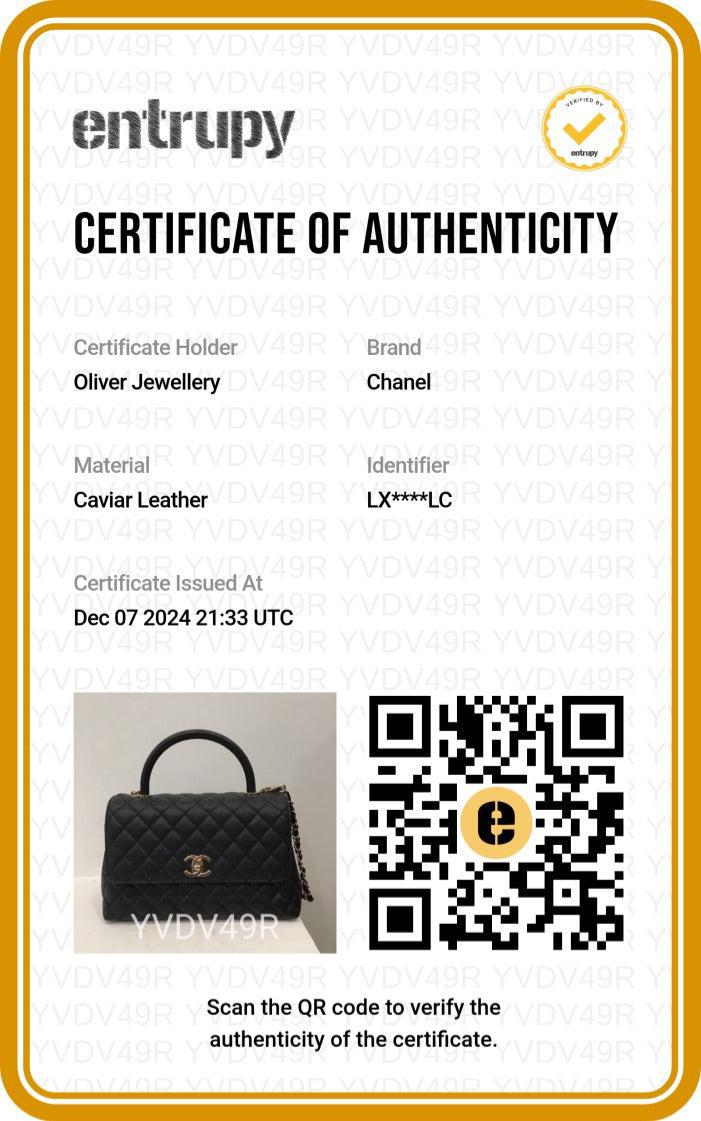 Chanel Black Quilted Caviar Leather Large Flap Top Handle Bag