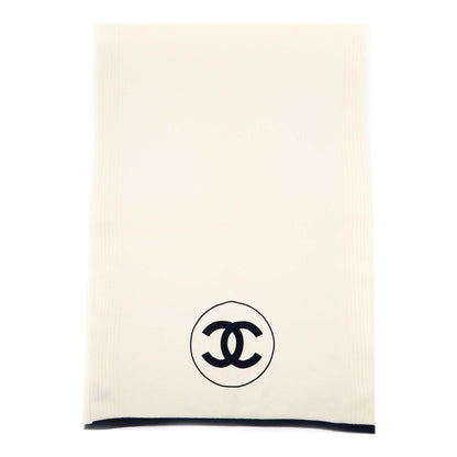 Chanel CC Logo Scarf Cashmere White/Black