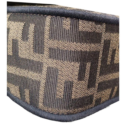 FENDI Mini Baguette Zucca Canvas Shoulder Bag Brown