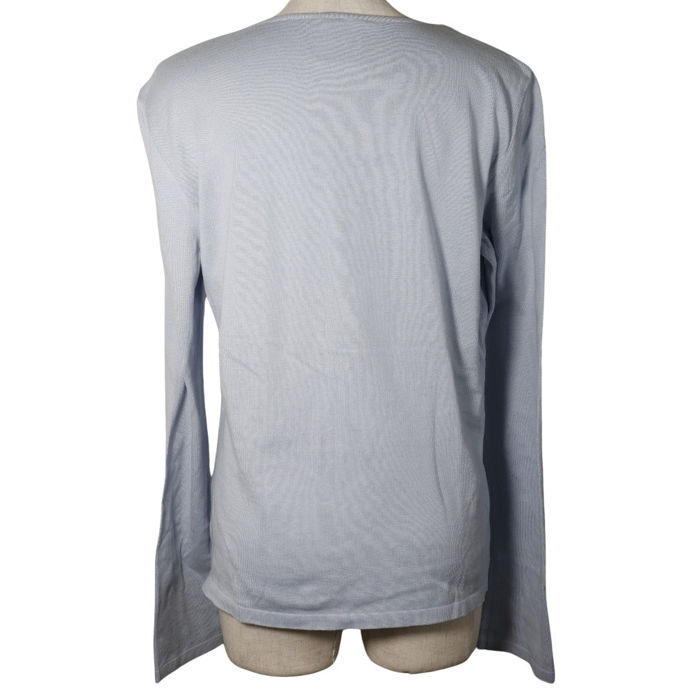 CHANEL knit P25278V01765 cotton light blue COCO Mark Women 46