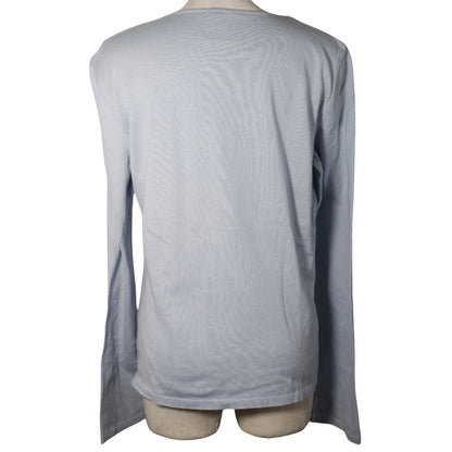 CHANEL knit P25278V01765 cotton light blue COCO Mark Women 46