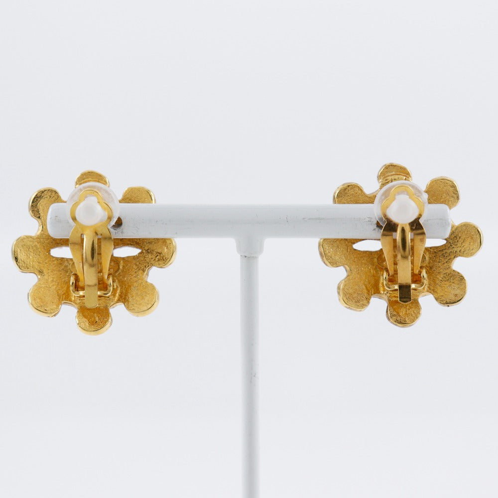 CHANEL Earring Plated Gold gold vintage COCO Mark Women