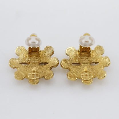 CHANEL Earring Plated Gold gold vintage COCO Mark Women