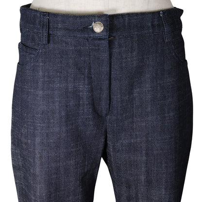 CHANEL Denim pants P25298V16033 cotton Indigo 05C Wappen Women 42