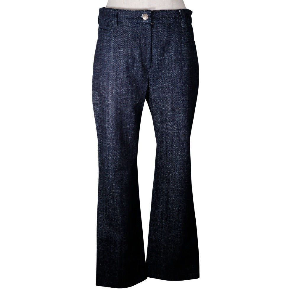 CHANEL Denim pants P25298V16033 cotton Indigo 05C Wappen Women 42