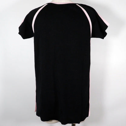 CHANEL Short sleeve shirt P21361V01278 cotton Black / pink Summer knit Sports line Women 44